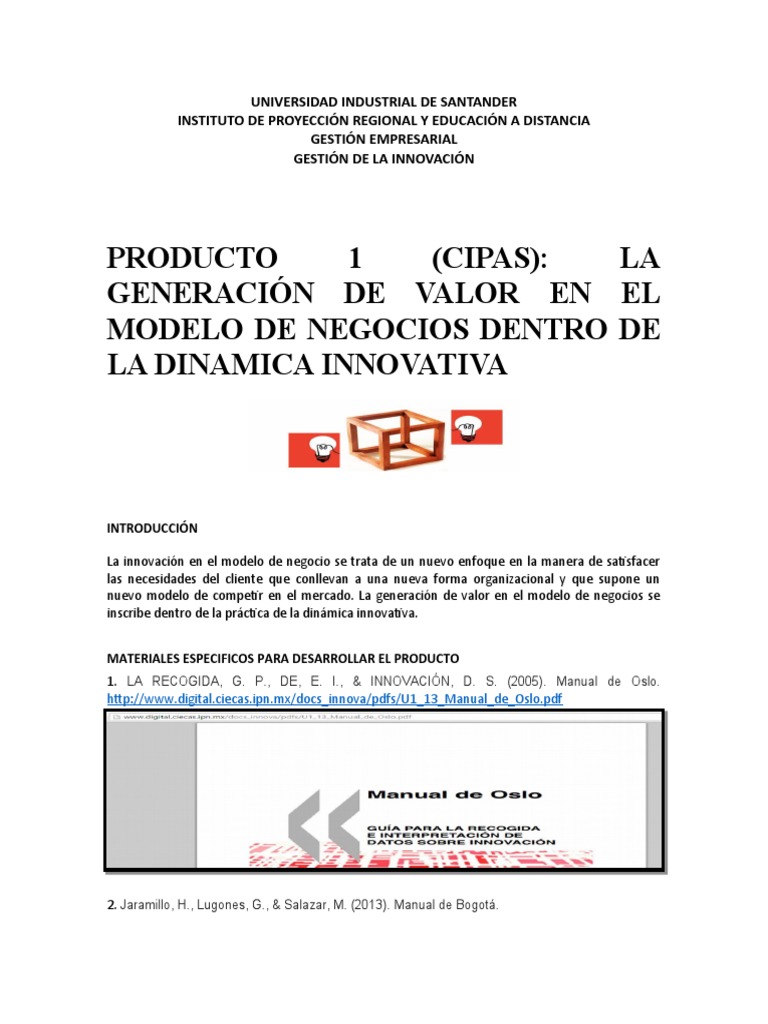 Innovación en Modelos de Negocio: Generación de Valor | PDF | Modelo de ...