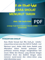 Tata Cara Sholat Menurut Tarjih