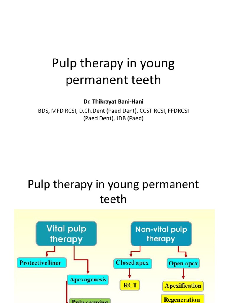 Pulp Therapy in Young Permanent Teeth | PDF | Mouth | Dentistry