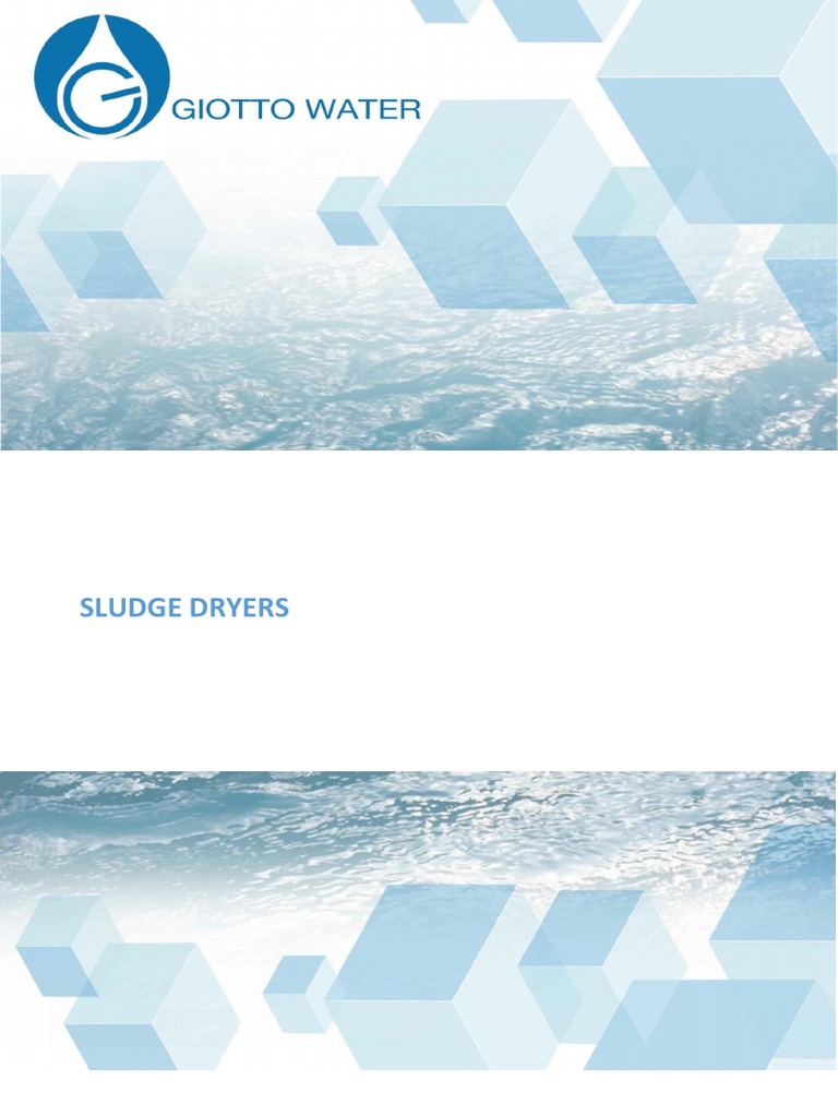 Giotto Water Sludge Driers PDF Clothes Dryer Heat