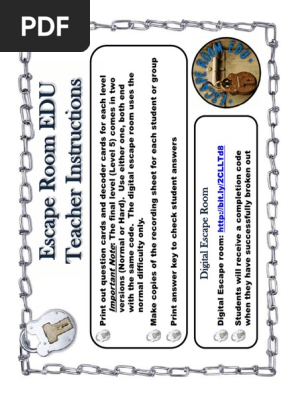 Atomic Structure 1 11 Escape Room Pdf Atoms Proton