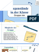 Gegenstände in Der Klasse - Gruppe Vier