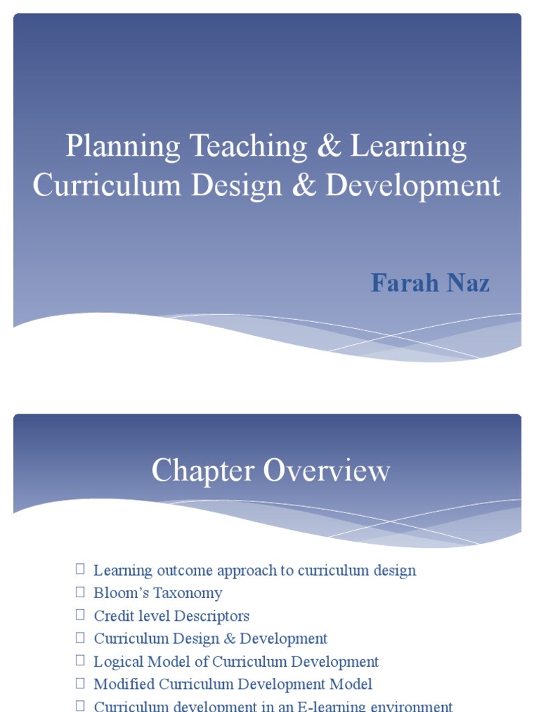 Planning Teaching & Learning P2 | PDF | Curriculum | Educational Aims ...