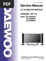 Daewoo Sp115 Chassis Dp42gm Plasma TV SM