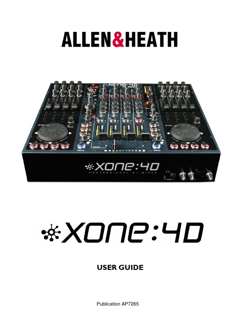 Allen & Heath Xone 4D Manual | PDF | Device Driver | Disc Jockey