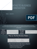 Four Paths To Business Model Innovation