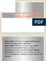 Elemente ale interfețeipowerpoint