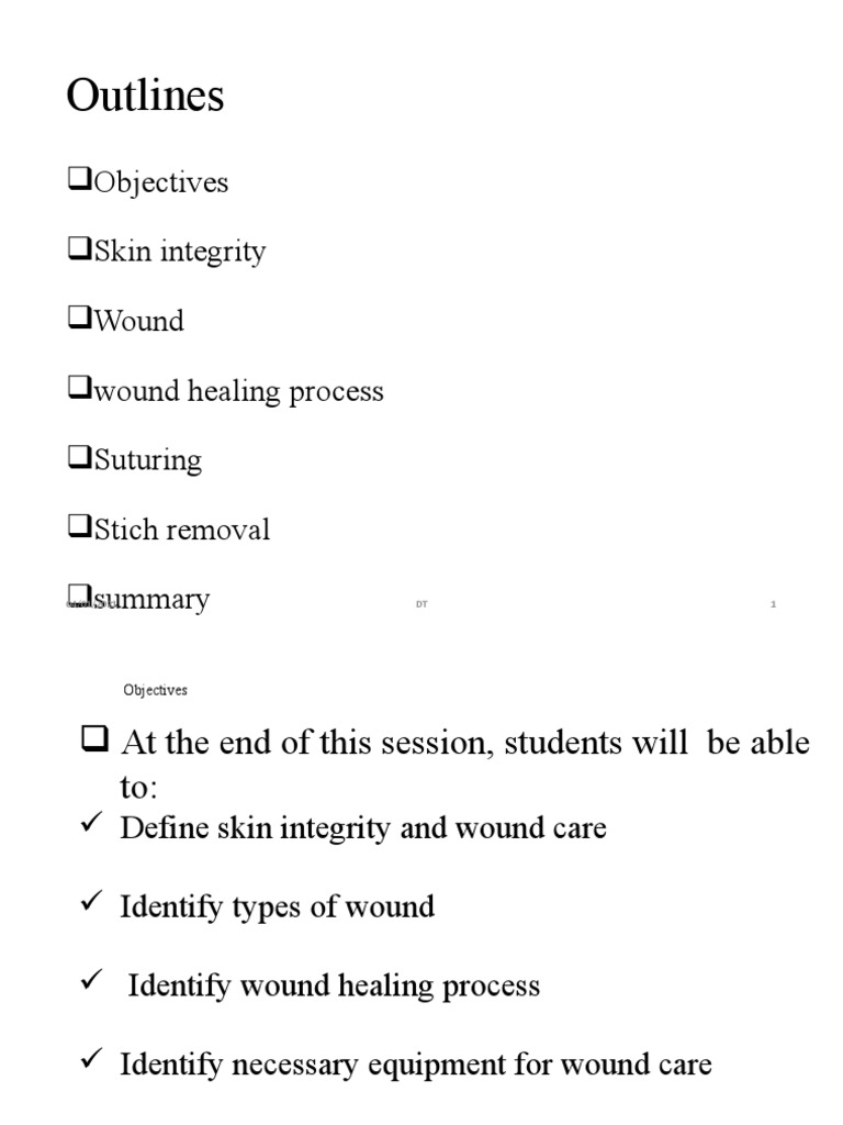 Skin Integrity - Wound Healing - PPT | PDF | Wound Healing | Skin