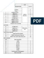 Calibration List of Items