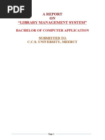 "Library Management System": A Report ON