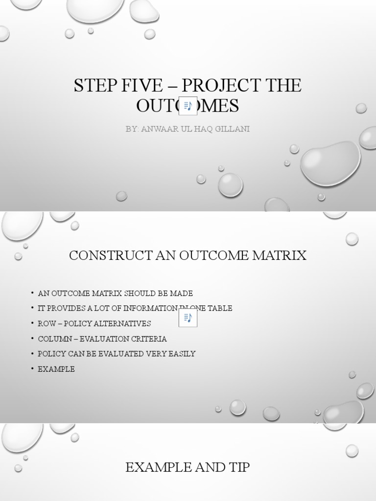 Anwaar Gillani - Construct An Outcome Matrix | PDF