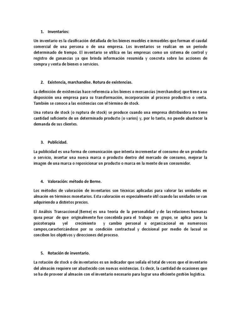 Gestión Eficiente de Inventarios y Stocks | PDF | Empresas | Inventario