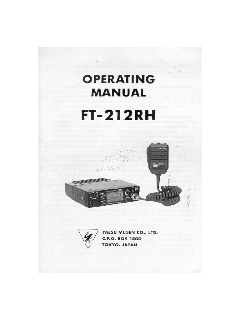 Service Manual Ft212rh Yaesu | PDF