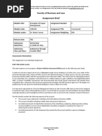 Faculty of Business and Law Assignment Brief: Module Title: Assignment Number