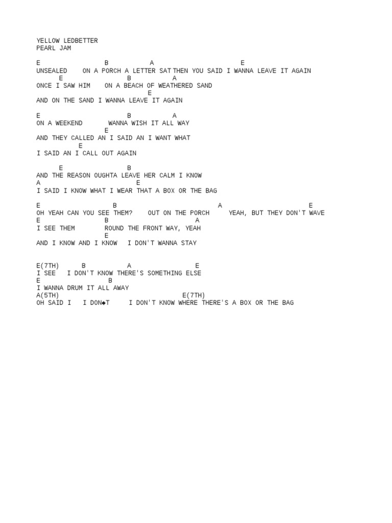 Yellow Ledbetter | PDF