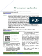 Serum Vitamin D Levels in Primary Hypothyroidism Levels in Primary Hypothyroidism Levels in Primary Hypothyroidism