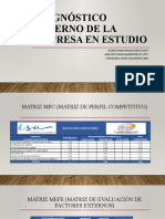 Diagnóstico Externo de La Empresa en Estudio