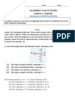 ALGEBRA1 Year 01 SY2021 Quarter 3. Quiz#01: Online