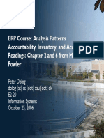 ERP Course: Analysis Patterns Accountability, Inventory, and Accounting Readings: Chapter 2 and 6 From Martin Fowler