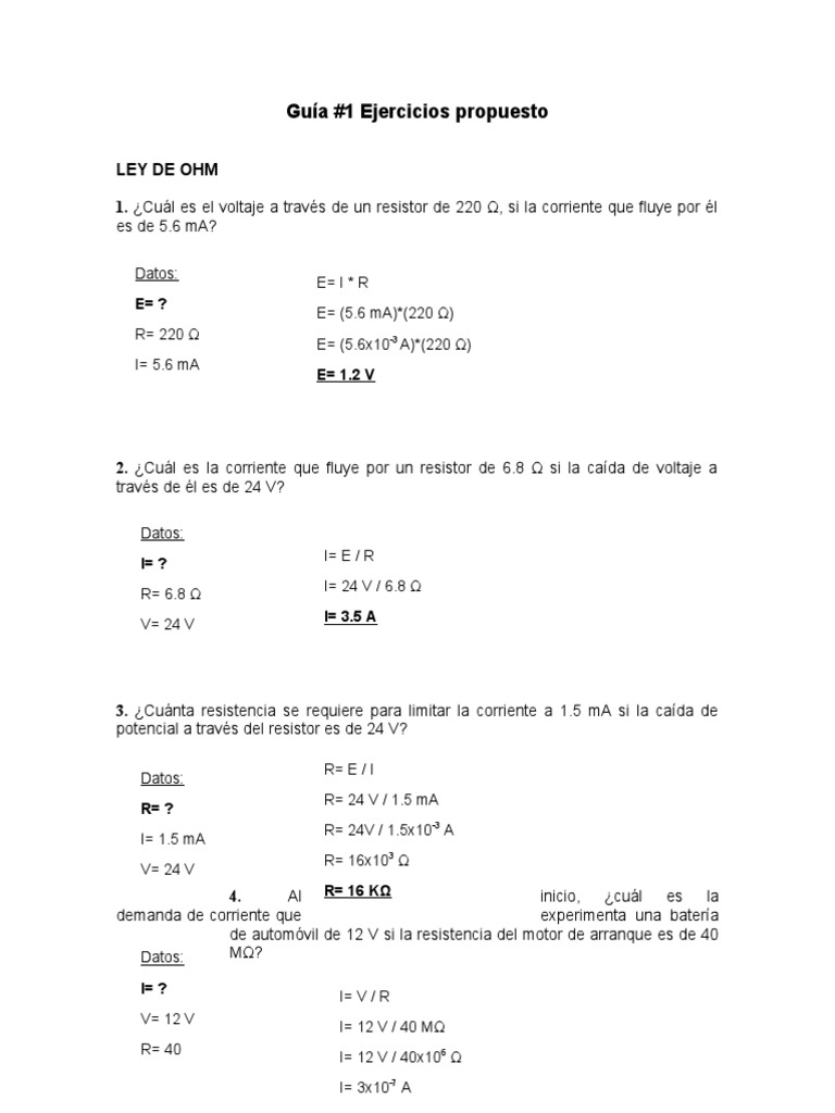 Ejercicios Instalaciones Electricas PDF Resistor Ingenieria El ctrica