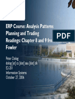 ERP Course: Analysis Patterns Planning and Trading Readings: Chapter 8 and 9 From Martin Fowler