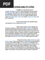 Rectifiers and It'S Types