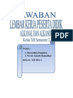 Jawaban Tugas LKPD 4 Alkana Dan Alkenon