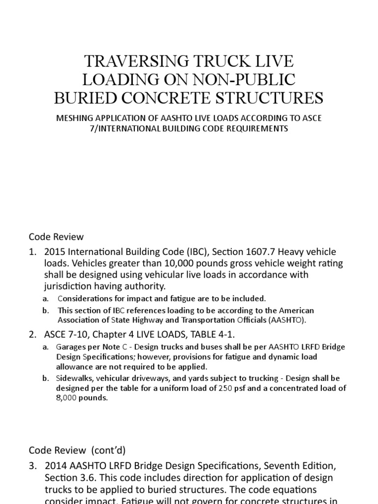 Live Load Presentation of Buried Structures | PDF