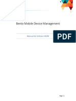 Bento Mobile Device Management: Manual de Utilizare MDM