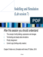 Systems Modelling and Simulation (Lab Session 7) : After This Session You Should Understand