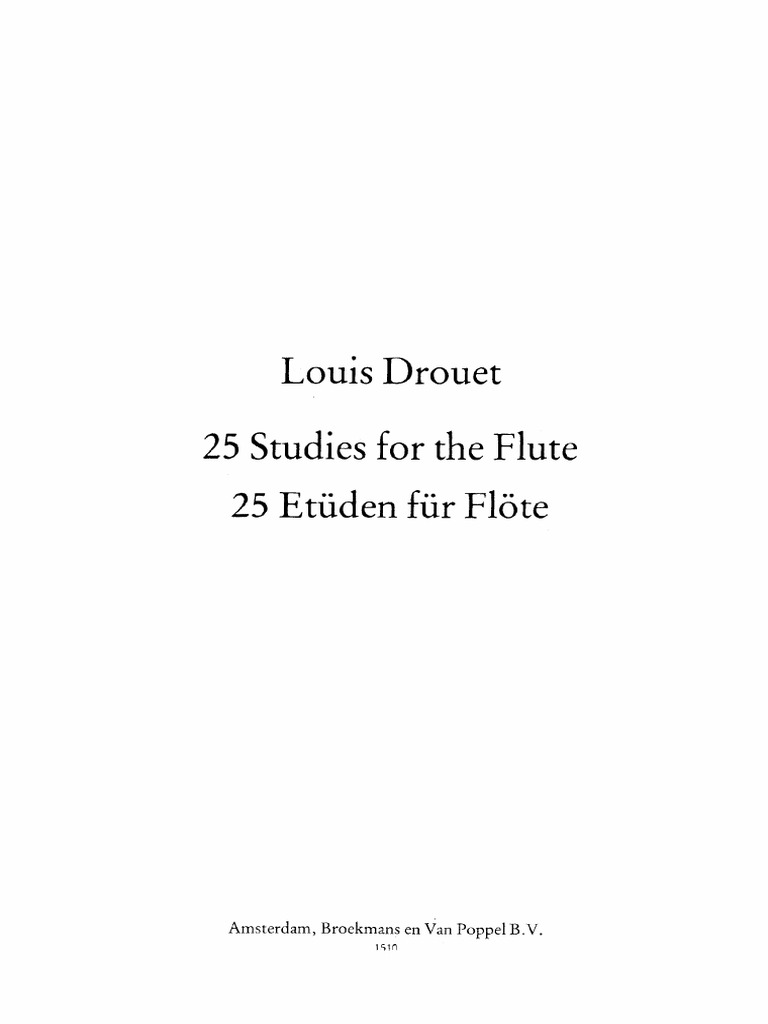 L. Drouet 25 Études For Flute PDF