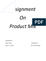 Assignment On Product Mix