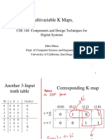 Multivariable K Maps,: CSE 140: Components and Design Techniques For Digital Systems