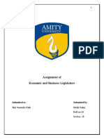 Assignment of Economic and Business Legislature: Submitted To-Submitted by