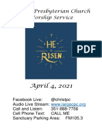 Bulletin For Virtual Worship Service