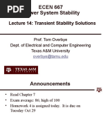 Lecture 14 Transient Stability Solutions