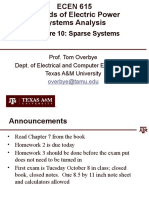 Lecture 10: Sparse Systems: Prof. Tom Overbye Dept. of Electrical and Computer Engineering Texas A&M University