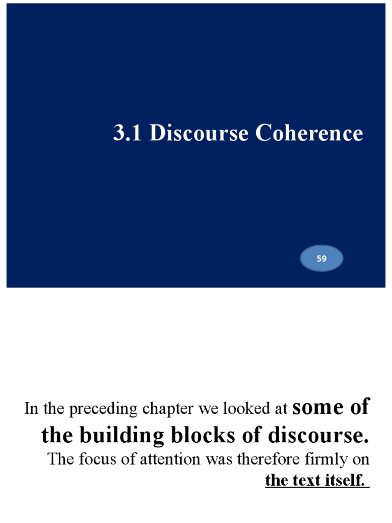 Understanding Discourse Coherence | PDF | Perception | Proposition