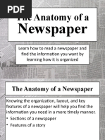 Anatomy of A Newspaper