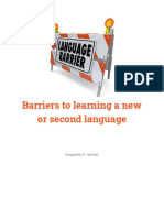 Barriers to learning a new language or second language