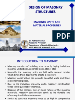 Design of Masonry Structures: Masonry Units and Material Properties