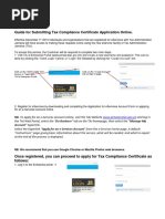 Guide for Submitting TCC Application Online