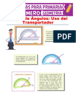 Uso Del Transportador para Medir Ángulos para Primero de Primaria