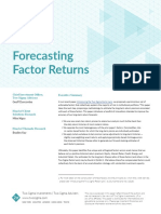 Forecasting Factor Returns: Executive Summary Chief Investment Officer, Two Sigma Advisers