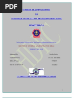 Download A Project Report on Custmer Satisfaction Regarding HDFC BANK by varun_bawa251915 SN50124944 doc pdf