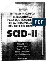 Entrevista Clinica Estructurada Para Los Trastornos de La Personalidad Del Eje II