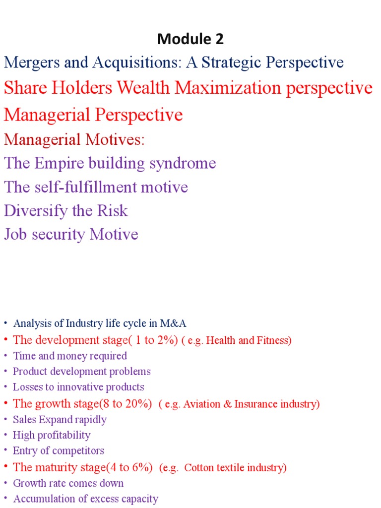 Mergers & Acquisitions: Strategies & Analysis | PDF | Mergers And ...
