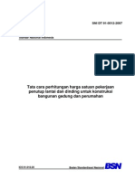 SNI DT 91-0012-2007 - Tata Cara Perhitungan Harga Satuan - Pek Lantai