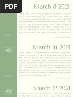 gratitude journal