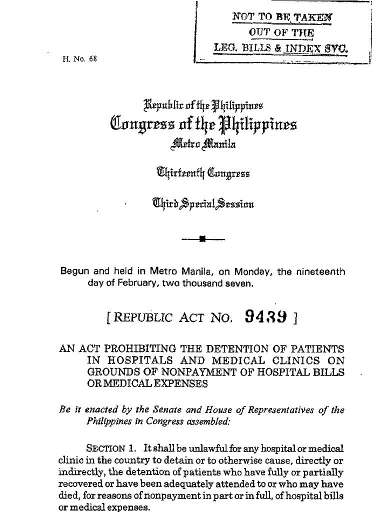 Ra 9439 | PDF | Virtue | Common Law